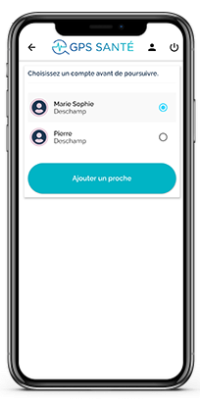 modifier le compte d'un proche depuis l'application mobile GPS Santé